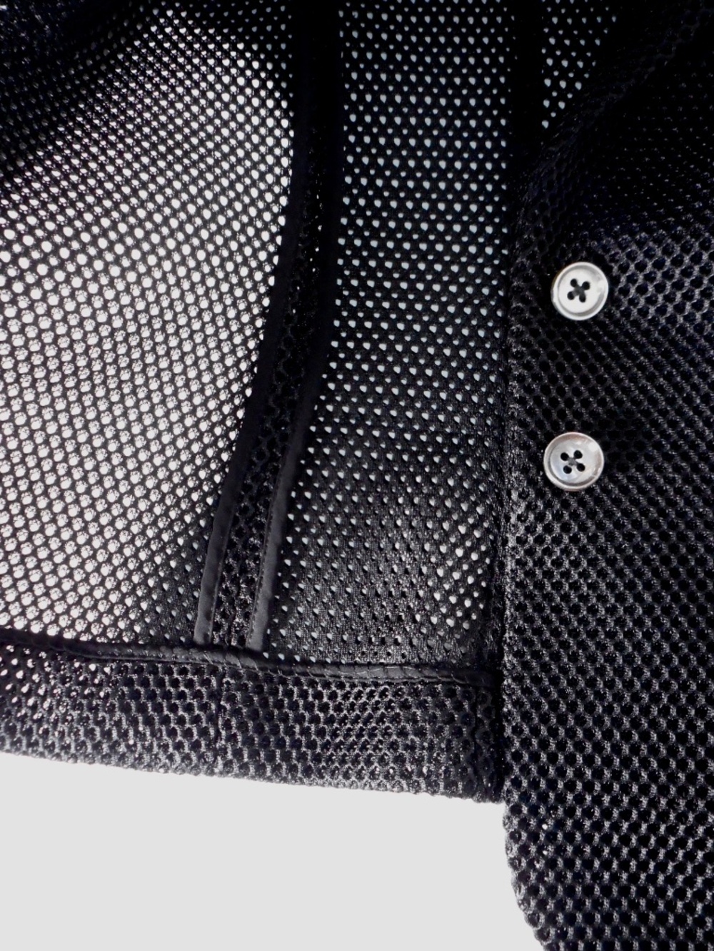 Paperwhite Luxury Black Mesh Blazer Sz 14 Jacket 2-Button Career Mod Unique Luxe